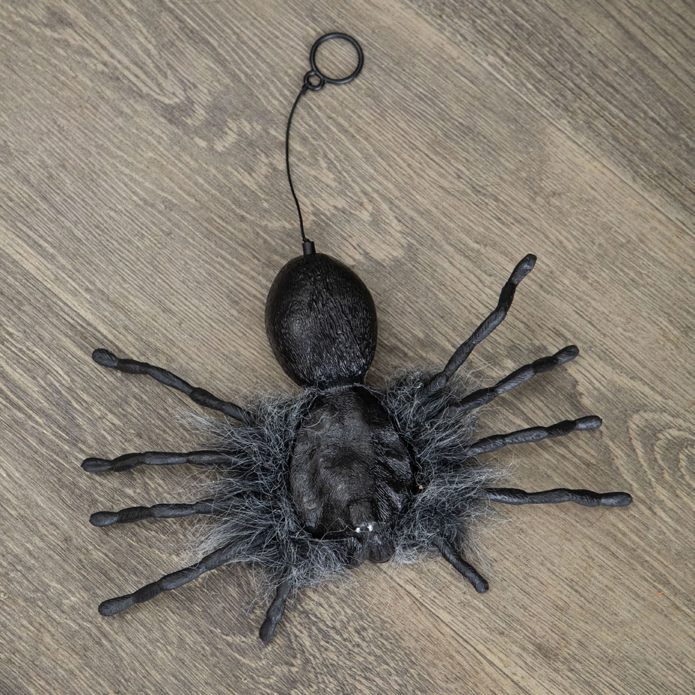 Samuel Alexander Ash Dropping Dangling Animatronic Spider Halloween Decoration 2ft 3 Pack Image 8