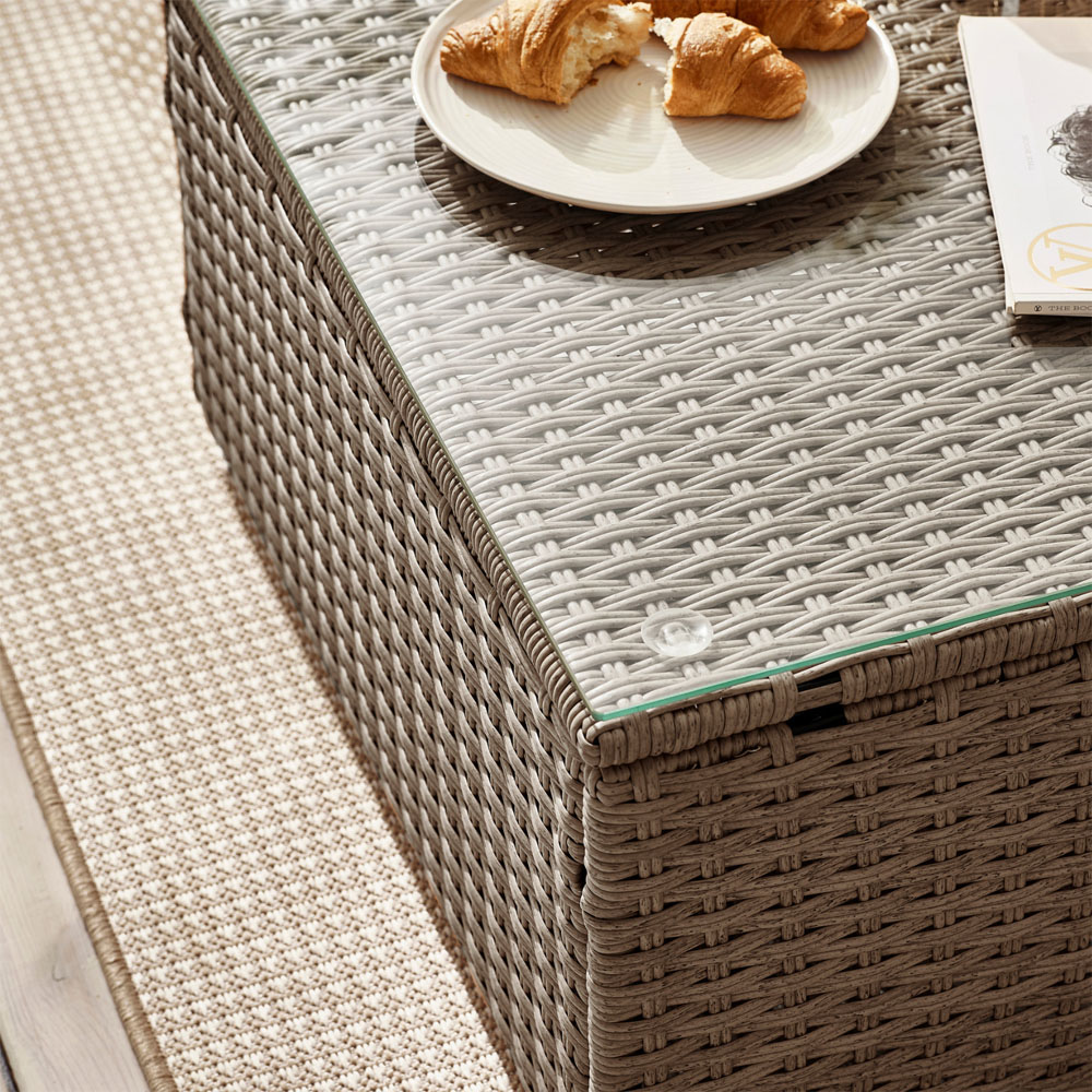 Furniturebox Windermere 6 Seater Brown Rattan Sofa Lounge Set Image 3