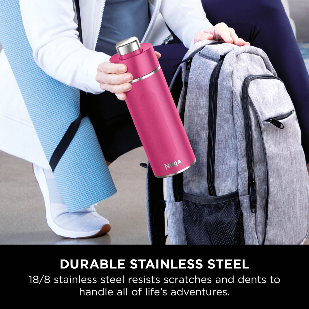 Ninja Thirsti Hot Pink Travel Bottle 530ml Image 4