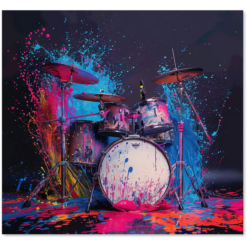 Warren Reed Designer Drumbeat Colours Glass Kitchen Splashback 65 x 70cm Image 2