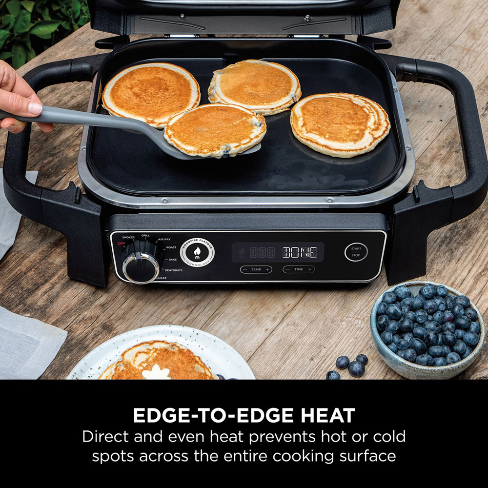 Ninja Woodfire Black Electric BBQ Grill Flat Plate Image 5