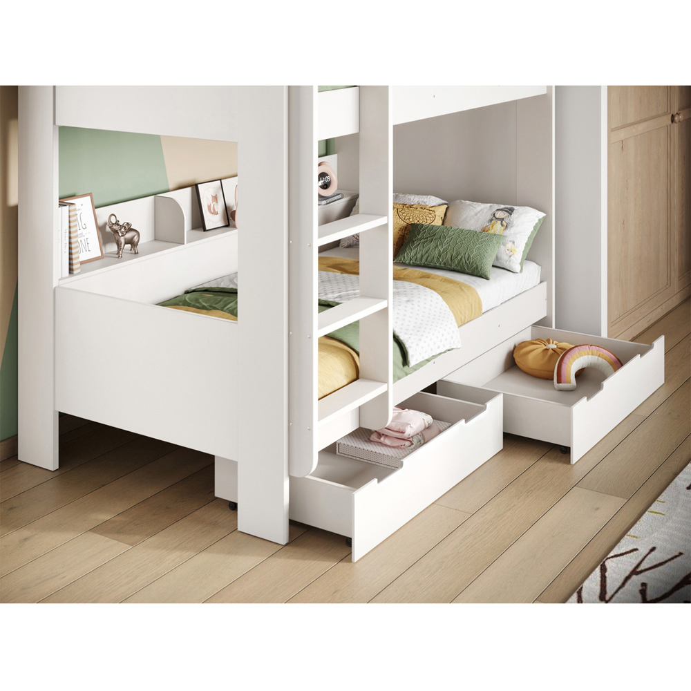 Flair Eddie White Wooden Storage Bunk Bed Image 4