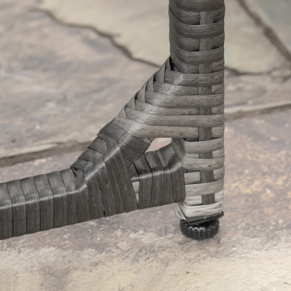 Outsunny PE Rattan 8 Seater Garden Dining Set Mixed Grey Image 3