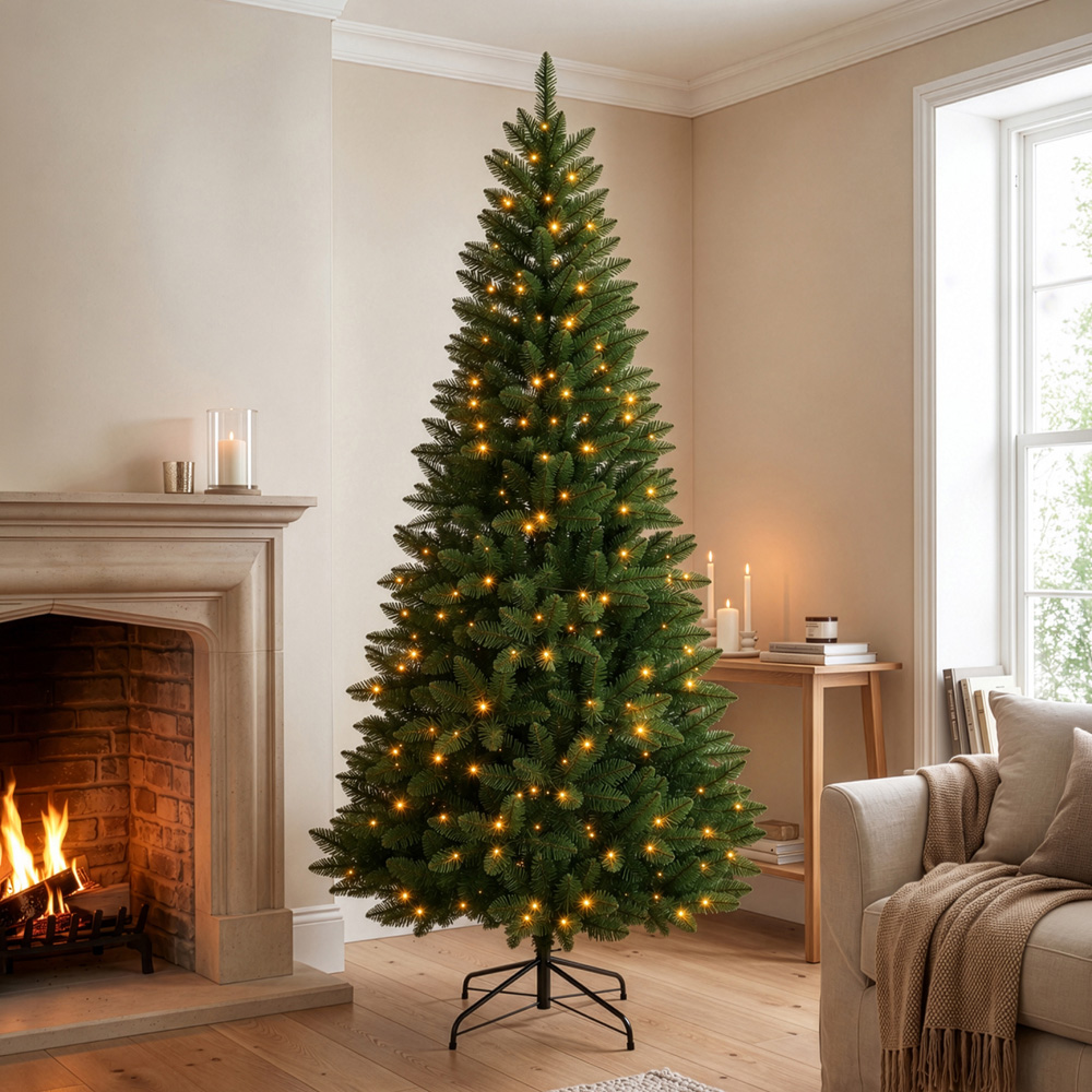 Bosk Anders Pre-Lit 300 Warm White LED Fir Artificial Christmas Tree 7ft Image 2