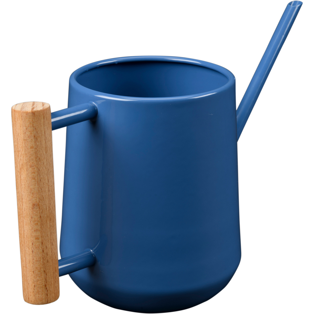 Burgon & Ball Cotswold Blue Steel Indoor Watering Can with Beech Wood Handle 700ml Image 4