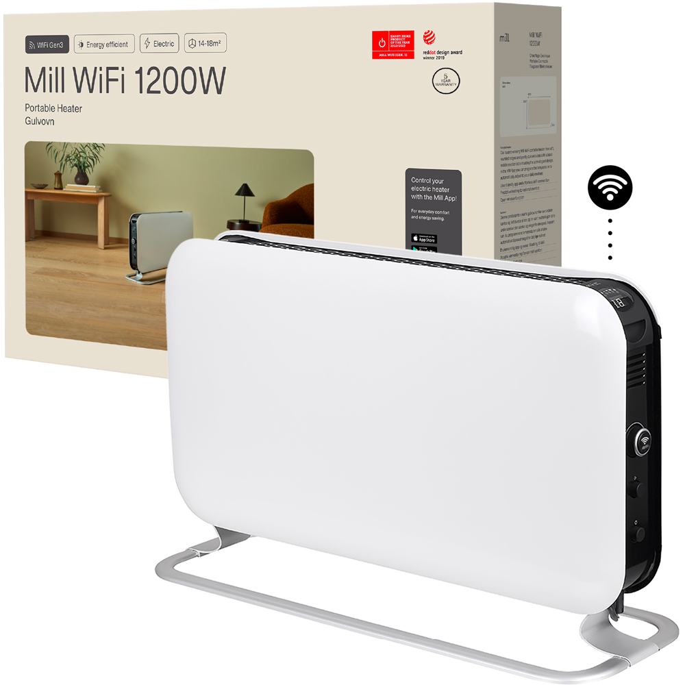 Mill White Wi-Fi Portable Heater 1200W Image 4