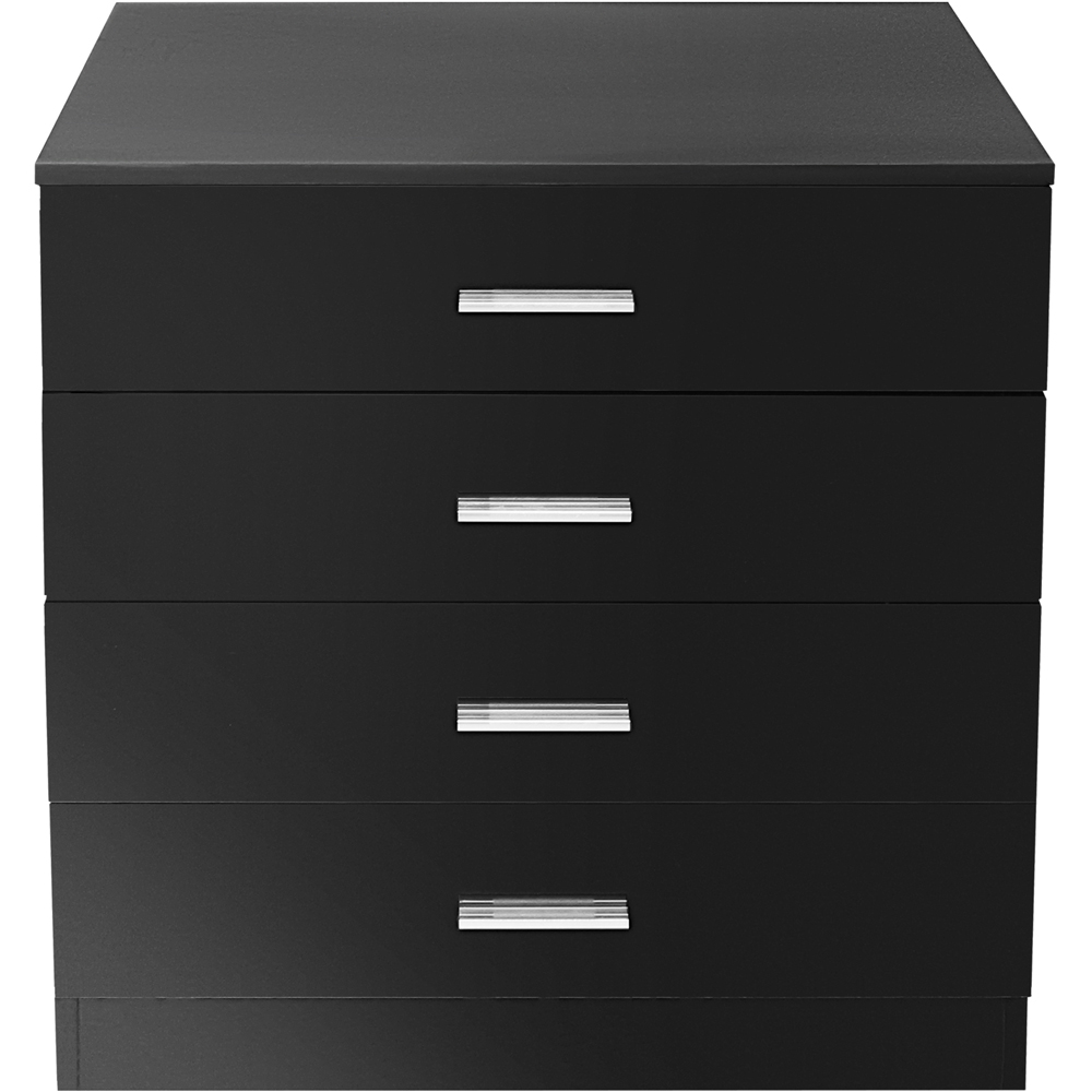 Brooklyn 4 Drawer Black High Gloss Chest of Drawers Image 4