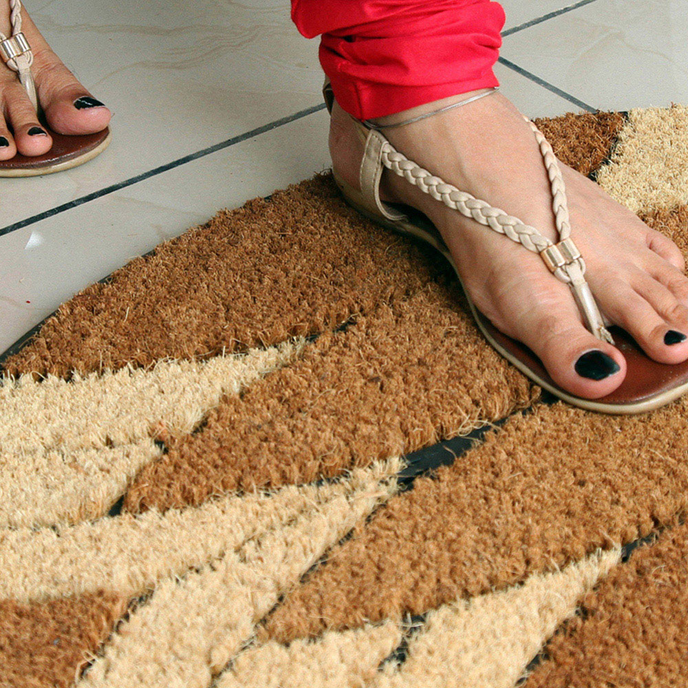 Coco & Coir Palm Cluster Arc Coir Door Mat 45 x 75cm Image 7