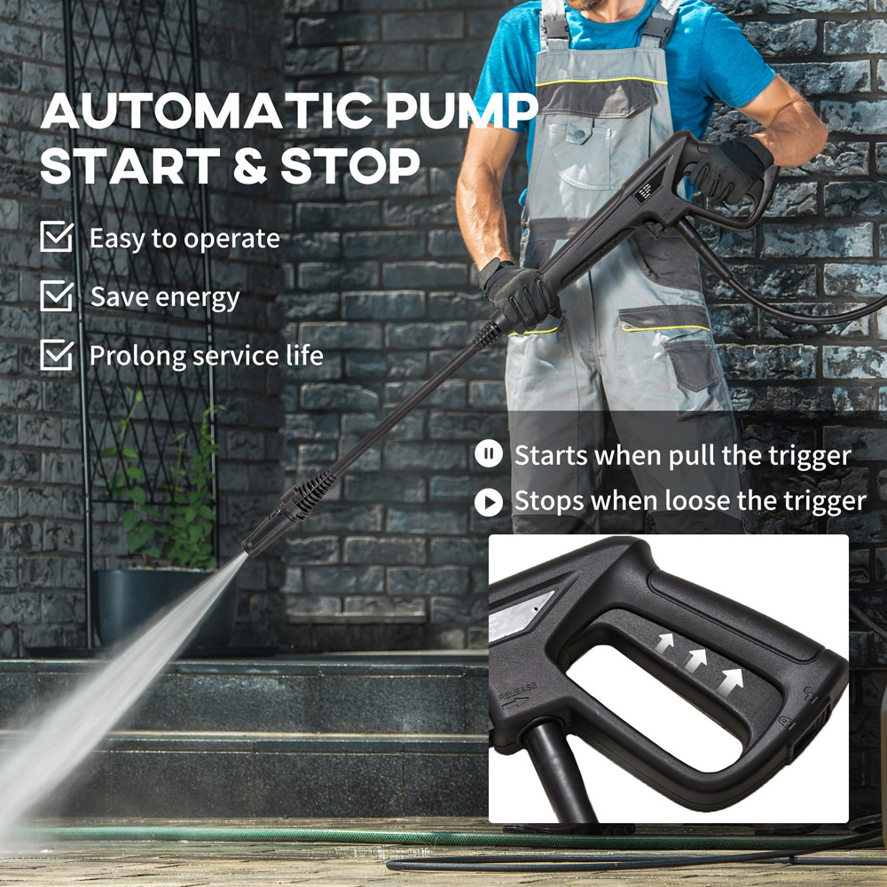 Outsunny 845-867V71BU Blue High Pressure Washer 1800W With Accessories Image 6