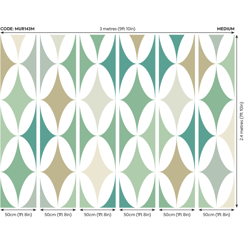 Origin Murals Formation Green Wall Mural Image 3