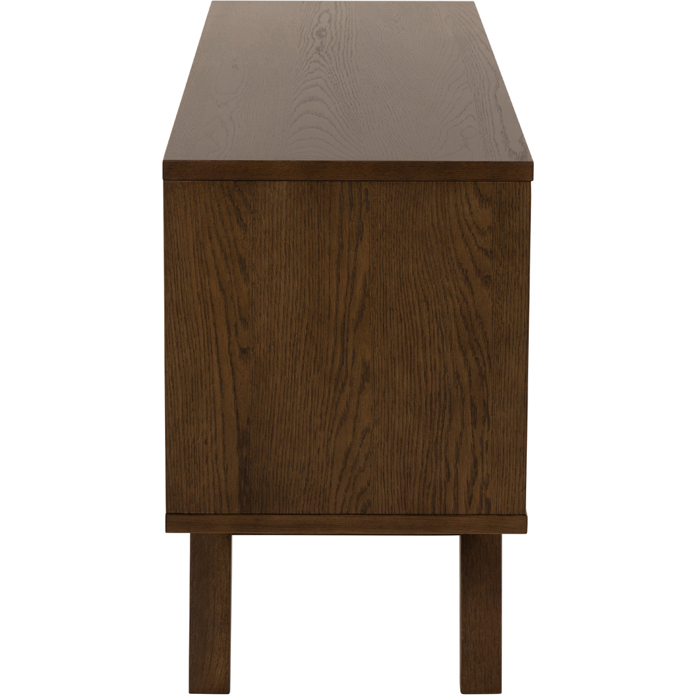 Florence A Line 4 Drawer Smoked Oak Sideboard with Sliding Door Image 4