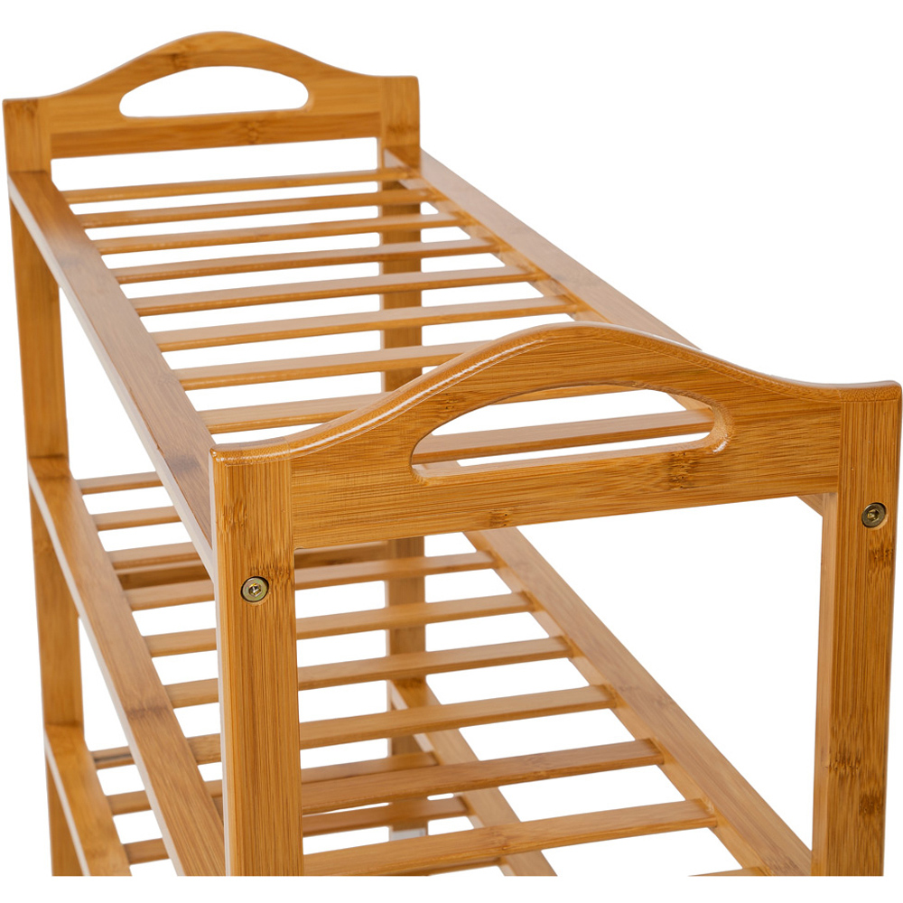 tectake 4 Shelf Shoe Rack with Handles Image 4