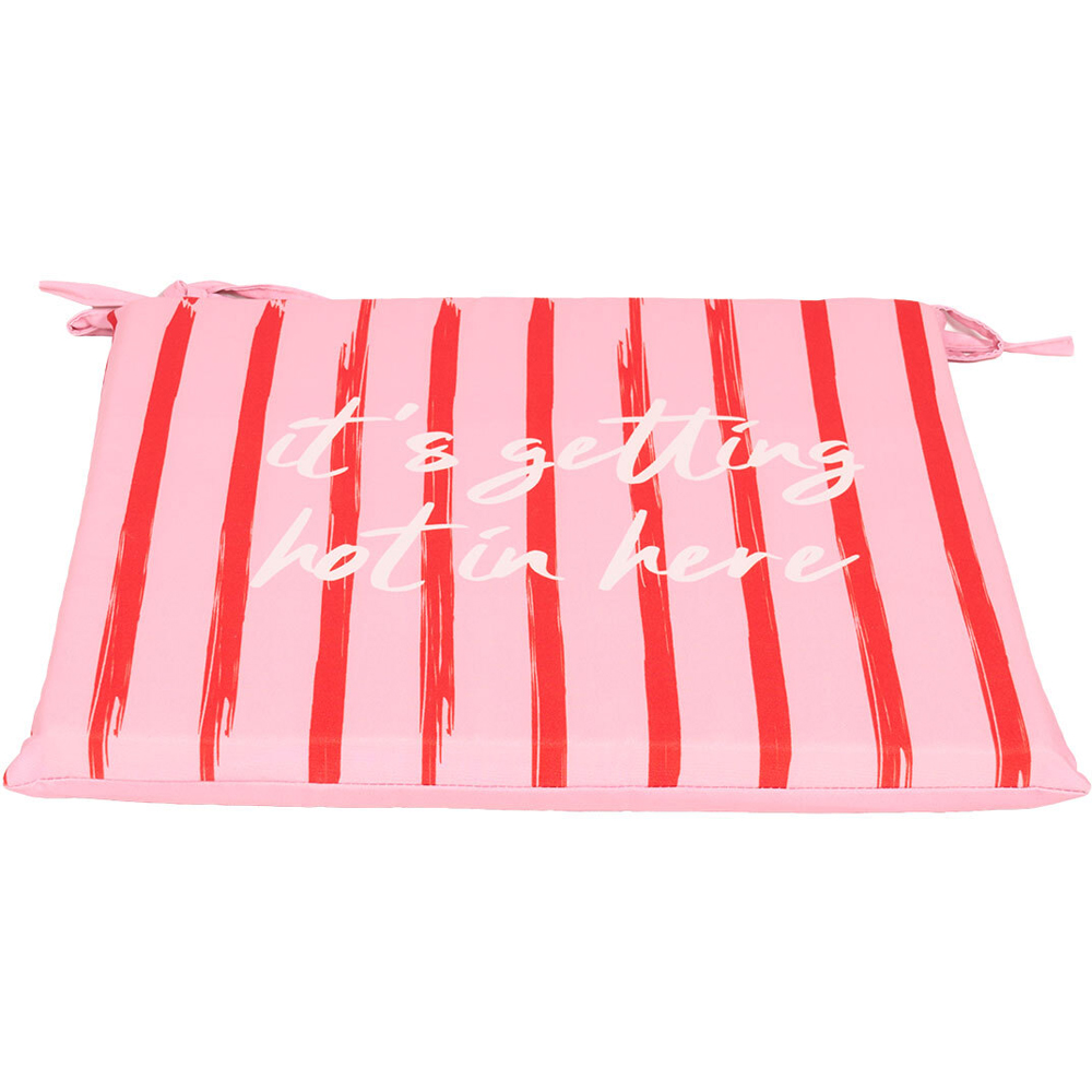 Pack of 2 Zing and Zest Outdoor Seat Pads Pink Image 3