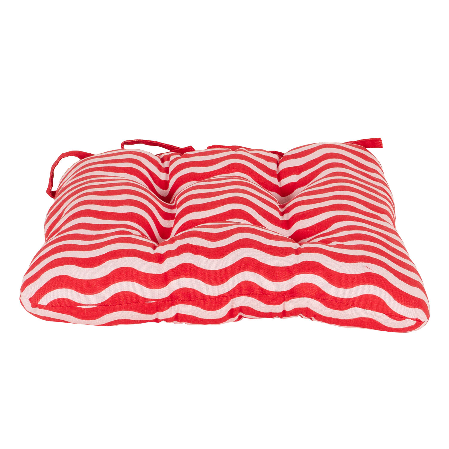 Stripe Seat Pad - Red and Pink Image 4