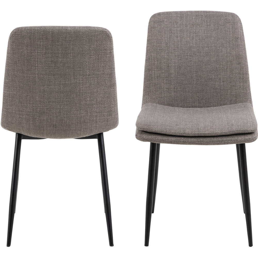 Florence Becca Set of 4 Light Brown Dining Chair Image 2