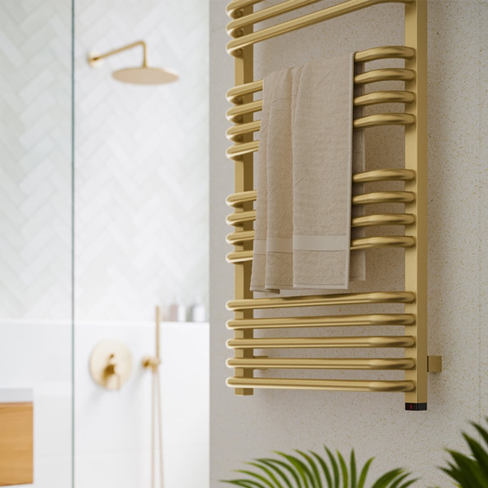 Terma Alex One 2046BTU Brass Electric Towel Rail 1140 x 500mm Image 7