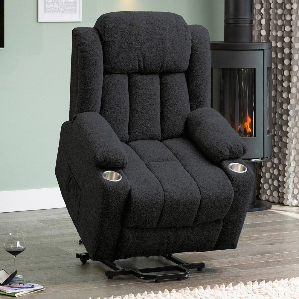 Artemis Home Redding Dark Grey Massage and Heat Dual Motor Electric Lift Assist Recliner Chair Image 2