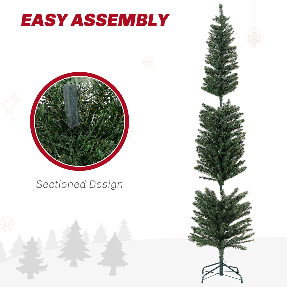 Everglow Pencil Artificial Christmas Tree with Branches 7ft Image 6