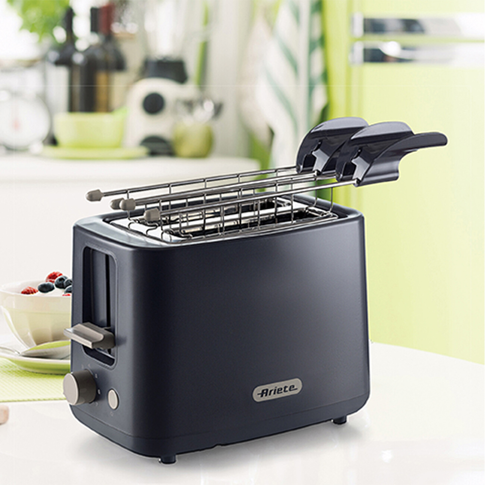 Ariete AR0157 Dark Grey 2 Slice Breakfast Line Toaster Image 2