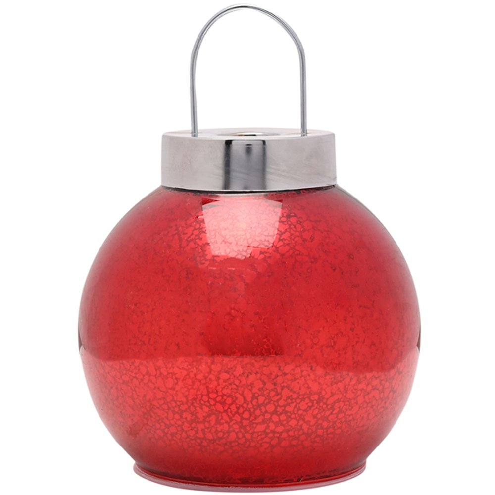 The Seasonal Gift Co Red Mercury Glass LED Fairy Light Bauble 16cm Image 2