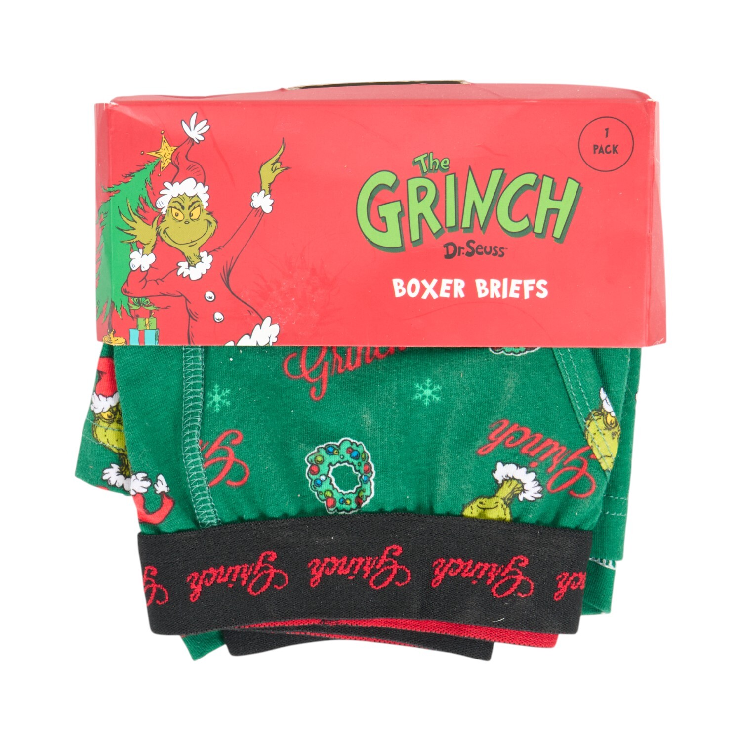 Grinch Wreath Boxer Shorts Image 2