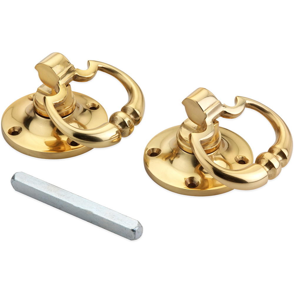 Spira Brass Polished Brass Dutch Drop Mortice Handle 2 Pack Image 4