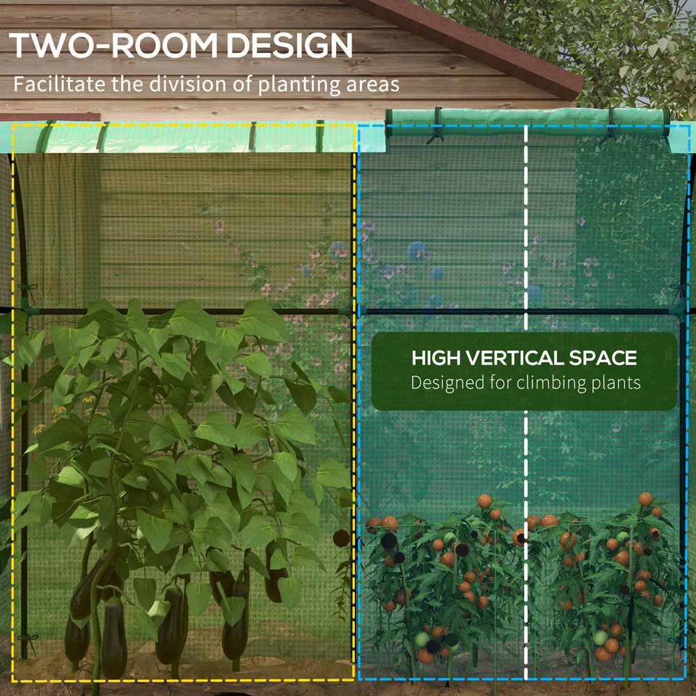 Outsunny Green PE 3 x 6ft Greenhouse Image 4
