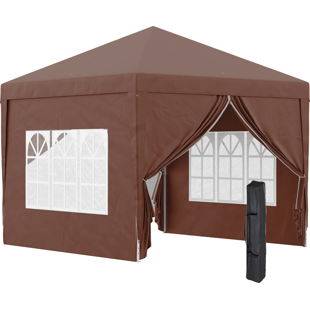 Outsunny 3 x 3m Coffee Party Canopy Tent with Carry Bag Image 2
