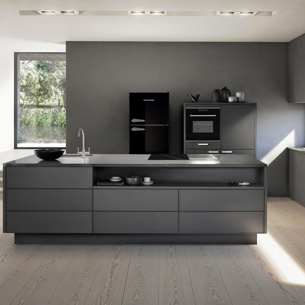 Montpellier MAB346EK Black Top Mount Retro 312L Fridge Freezer Image 2