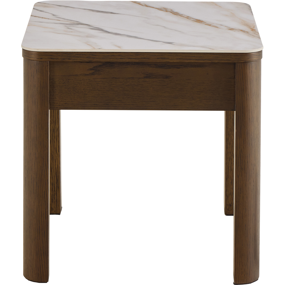 Florence Southampton Single Drawer Cream Ceramic Square Side Table Image 4