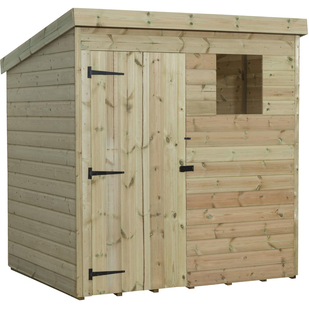 Empire Sheds 1500 6 x 5ft Door Tongue and Groove Pent Garden Shed Image 1