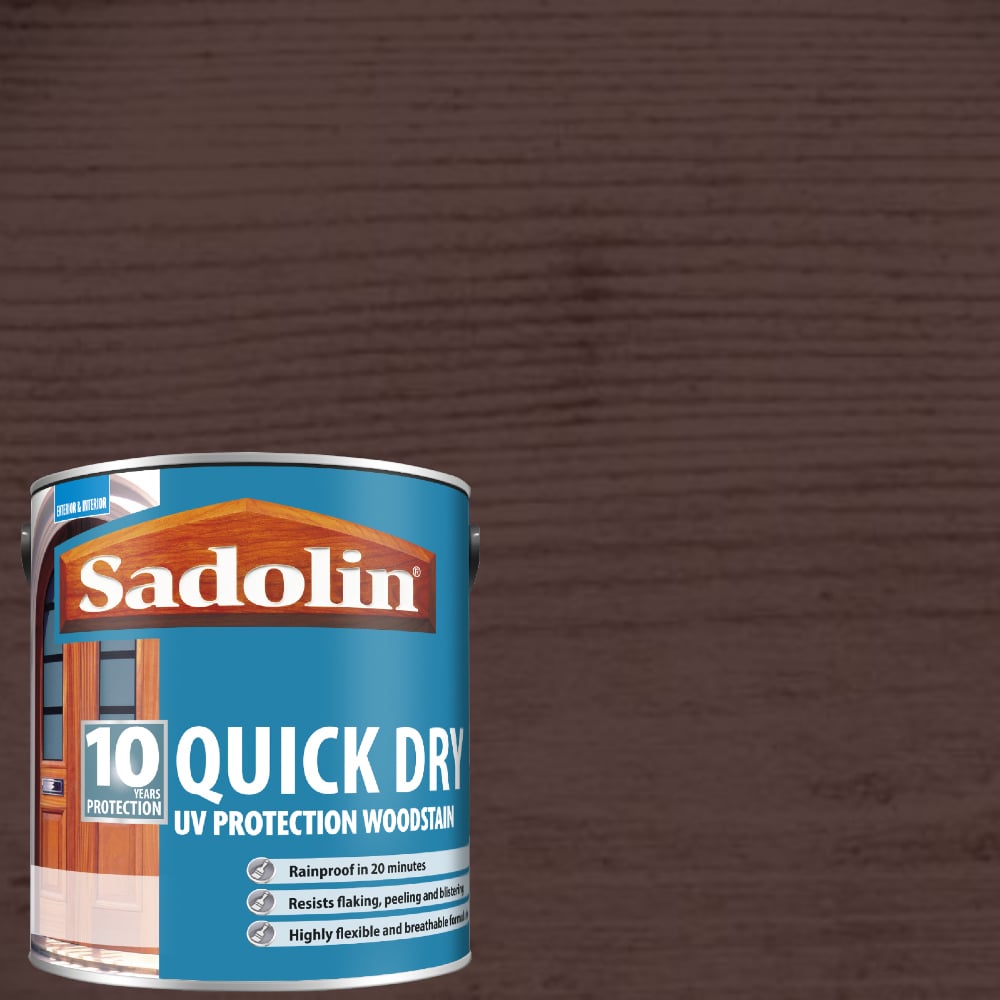 Sadolin Quick Dry 10 Year Jacobean Walnut Woodstain 2.5L Image 4