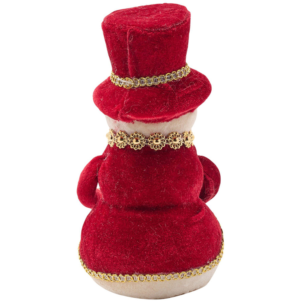 The Christmas Gift Co Red Velvet snowman Decoration Image 5