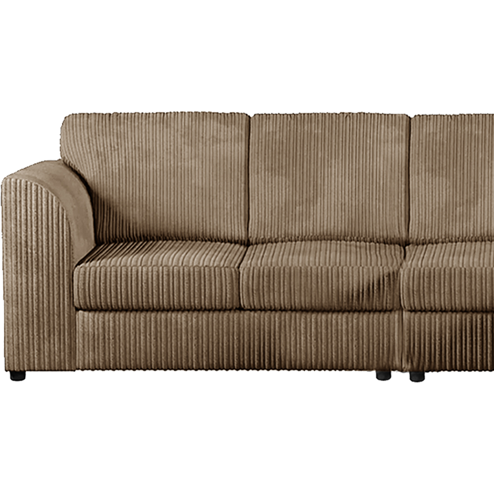 Luxor 4 Seater Coffee Jumbo Cord Right Hand Facing Full Back L Shaped Corner Sofa Set Image 4