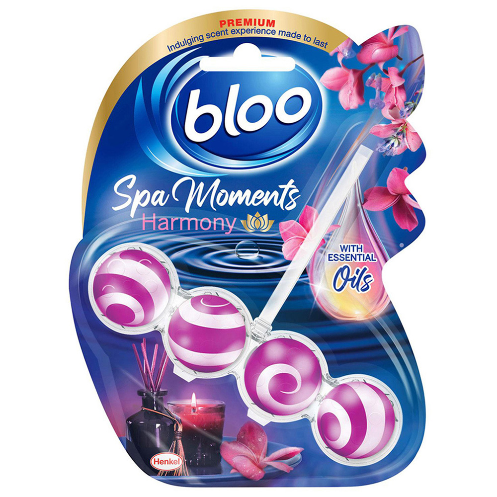 Bloo Spa Moments Vitality and Harmony Essential Oil Toilet Rim Block 6 Pack Image 3