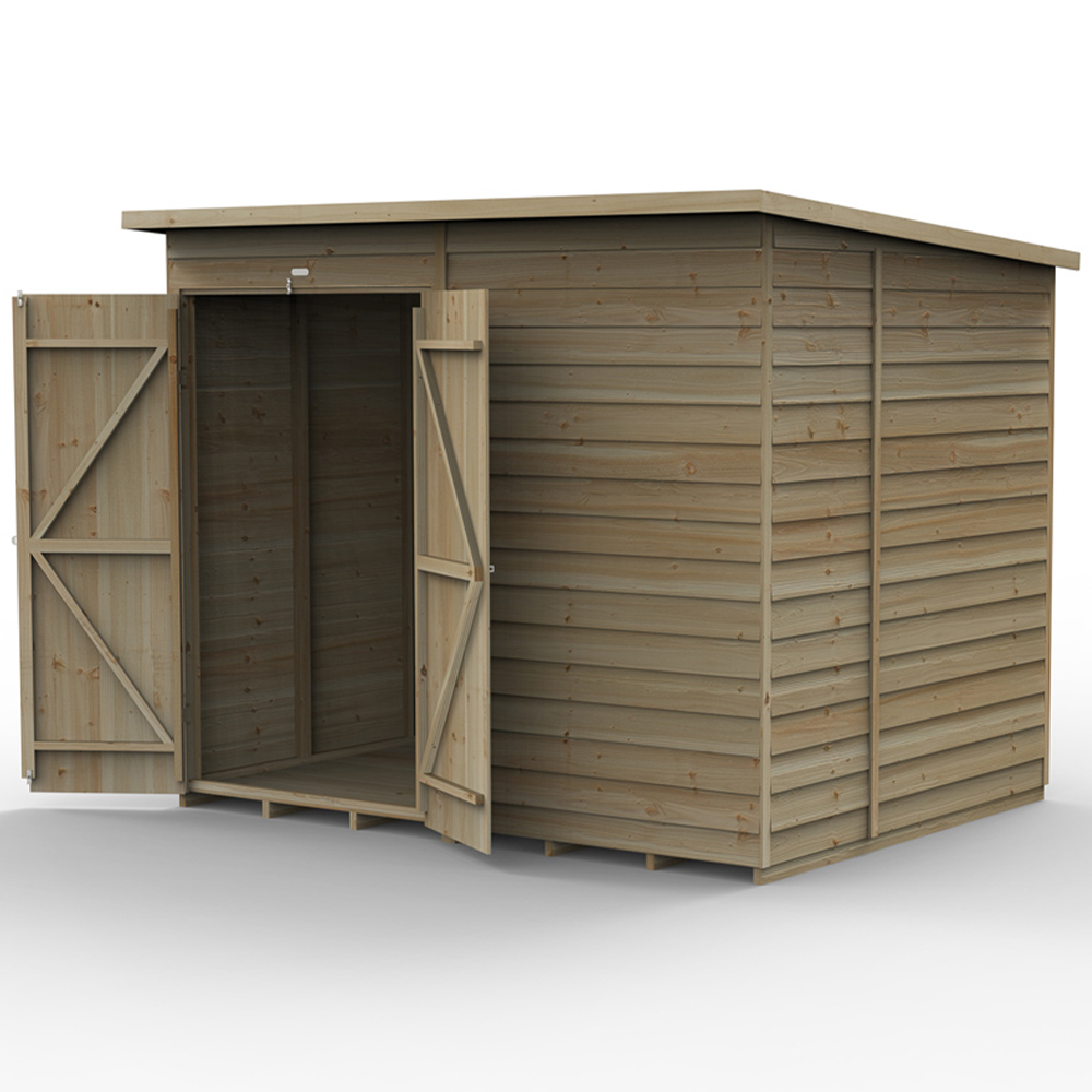 Forest Garden 4LIFE 8 x 6ft Double Door Pent Shed Image 3