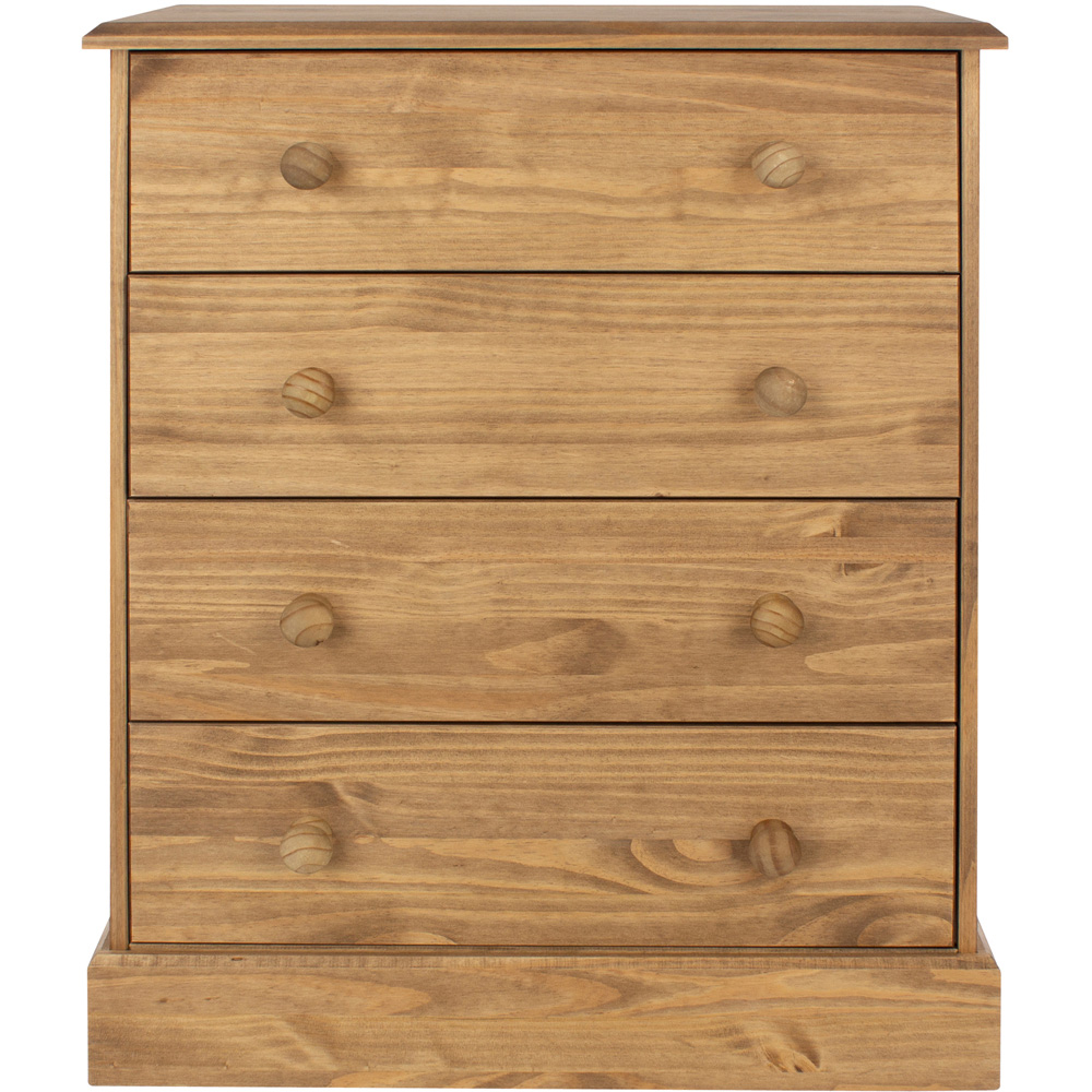 Core Products Cotswold 4 Drawer Wooden Chest of Drawers Image 2