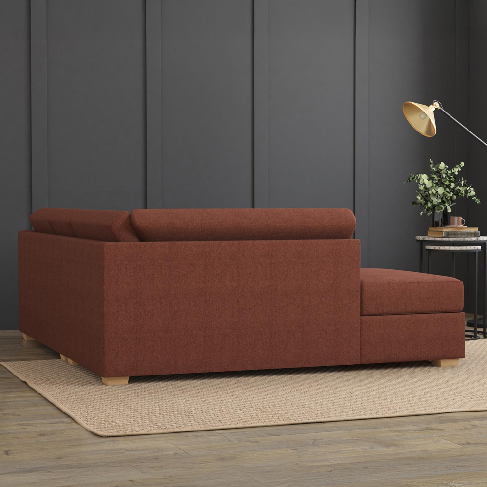 Modo 3 Seater Venice Brick Left Hand Fixed Back L-Shape Corner Sofa Image 8