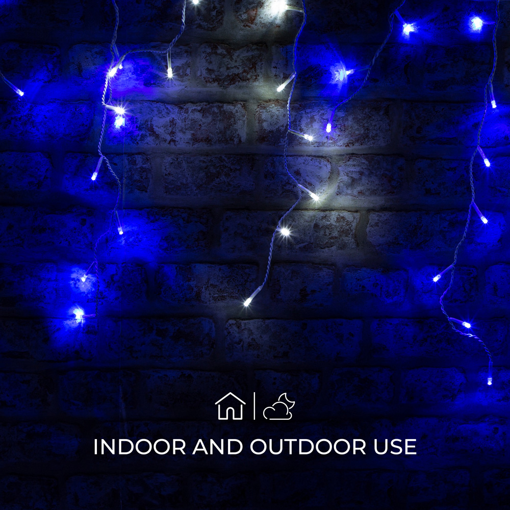 The Christmas Workshop 480 LED Blue and White Icicle String Light Image 7