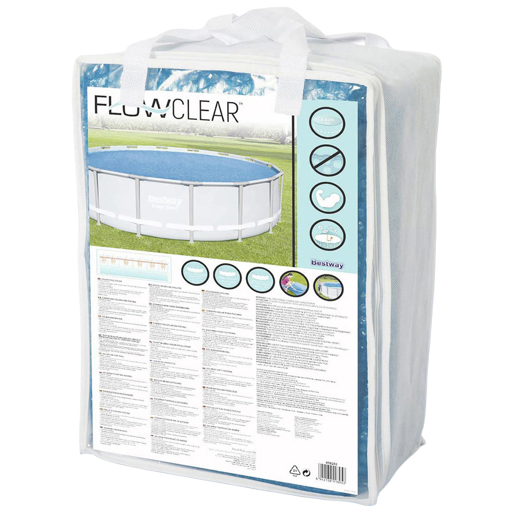 Bestway Flowclear Blue Solar Pool Cover for Steel Pro Pool 16 to 18ft Image 3