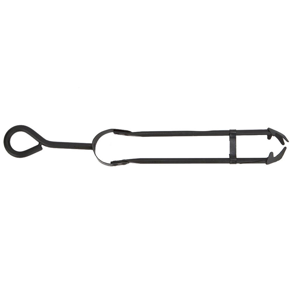 Inglenook Fireside Black Cast Iron Tweezer Fire Tongs Image 1