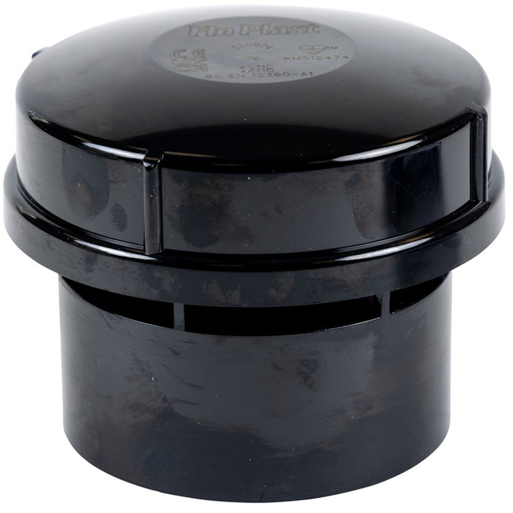 FloPlast Air Admittance Internal Valve Black 110mm Image 2