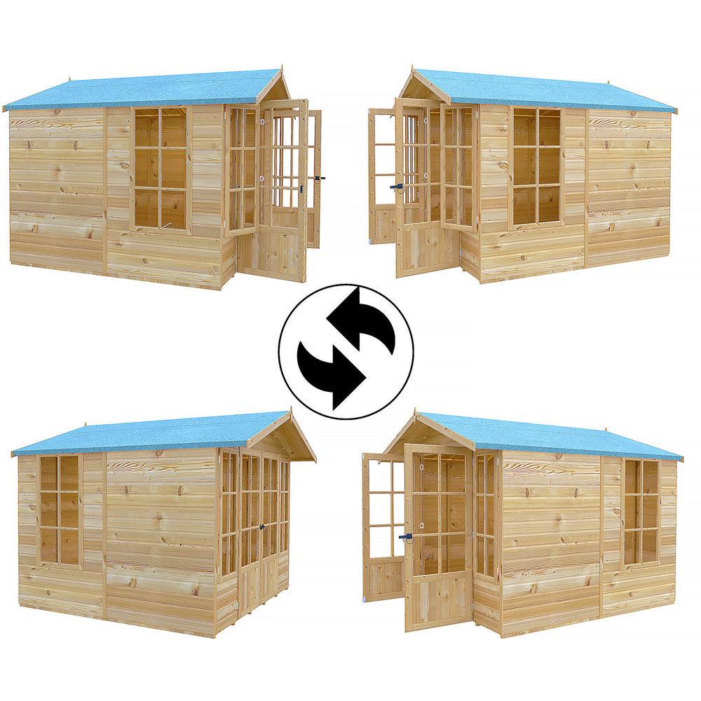 Shire Delmora 8 x 8ft Double Door Traditional Summerhouse Image 5