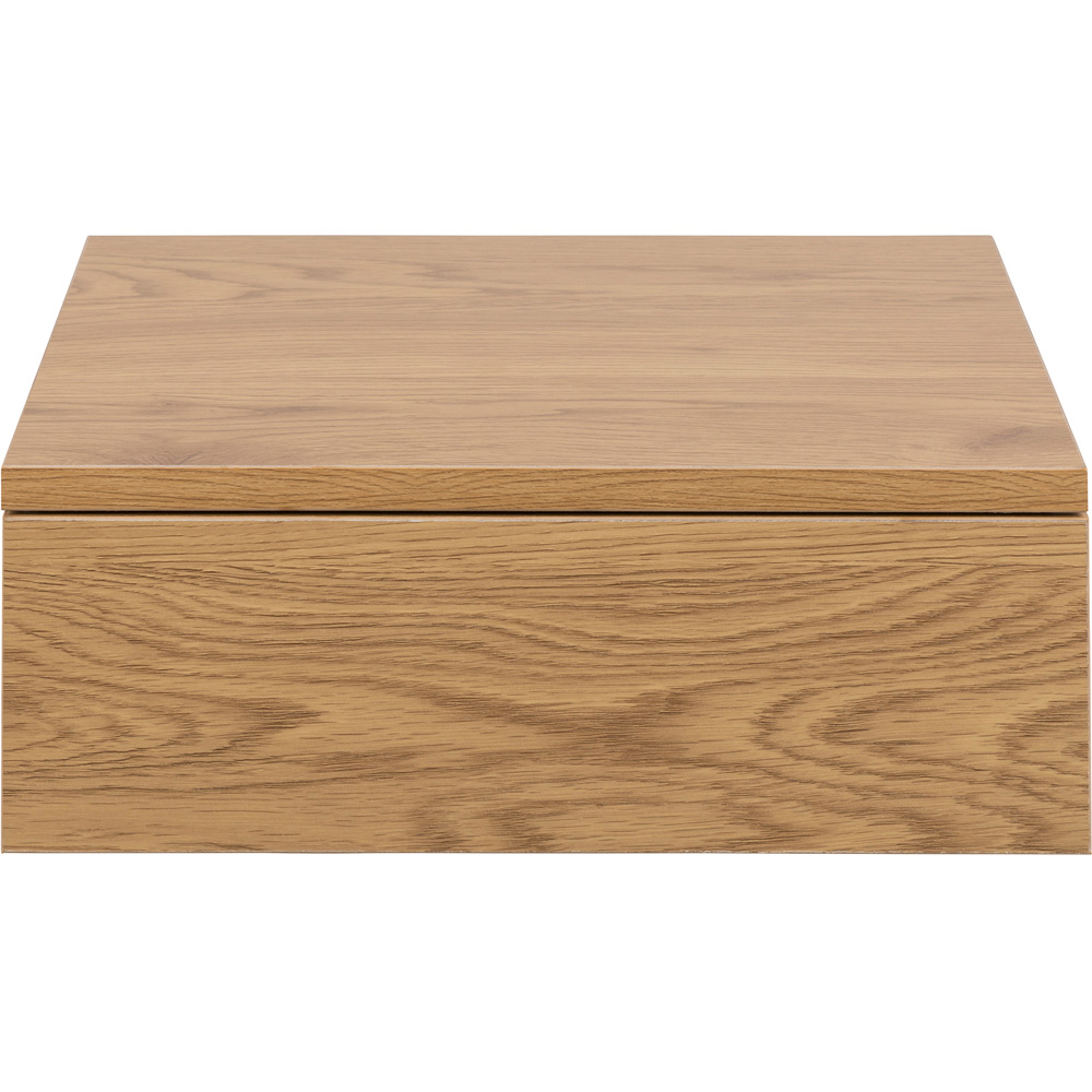 Florence Avignon Single Drawer Oak Square Bedside Table Image 2