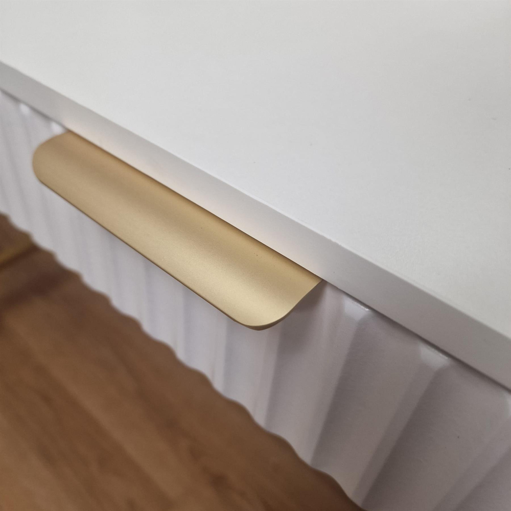 Kosy Koala Eva 2 Drawer 4 Shelf White and Gold Dressing Table Set with LED Mirror Image 3