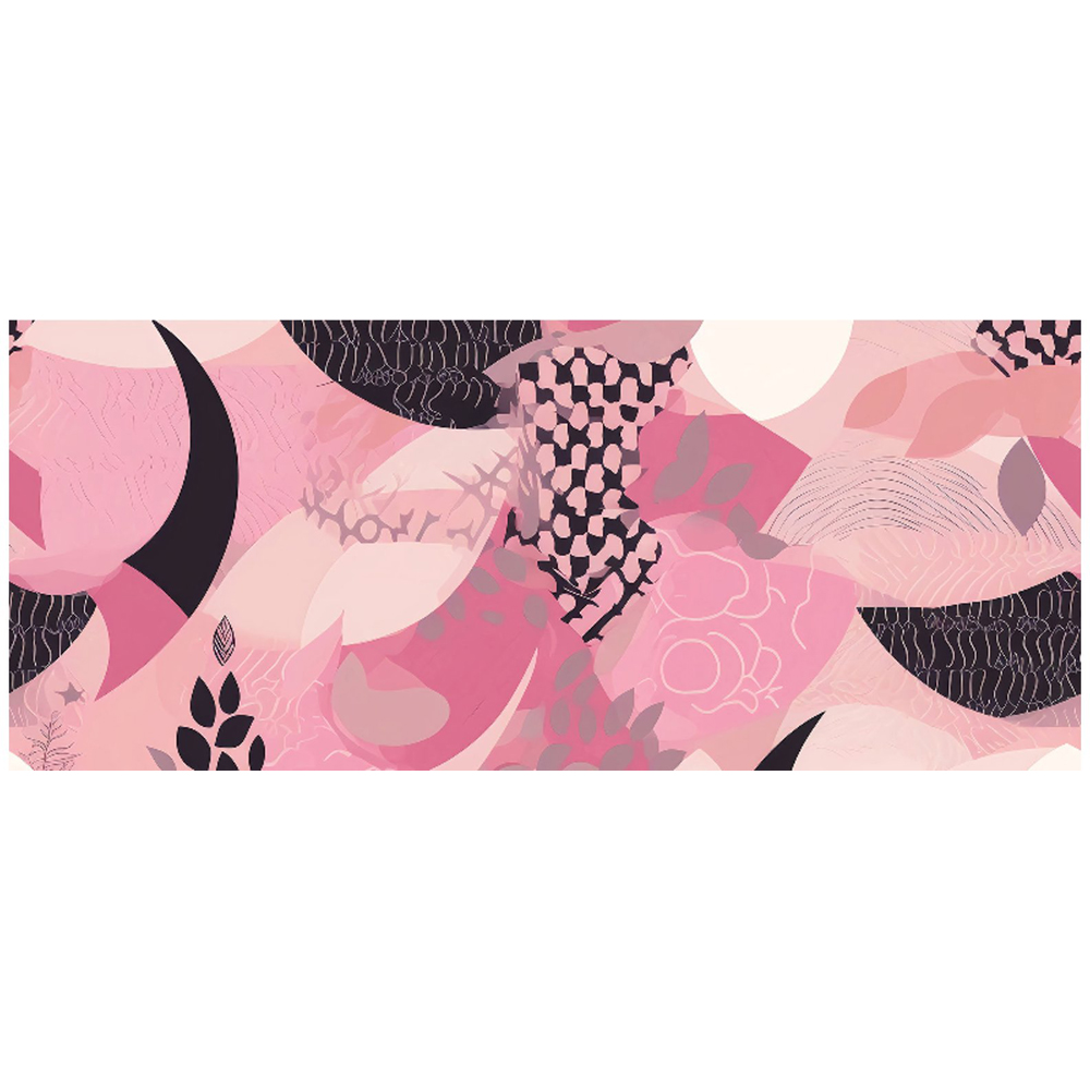 Warren Reed Designer Abstract Pink Moon Pattern Glass Bathroom Splashback 25 x 60cm Image 2