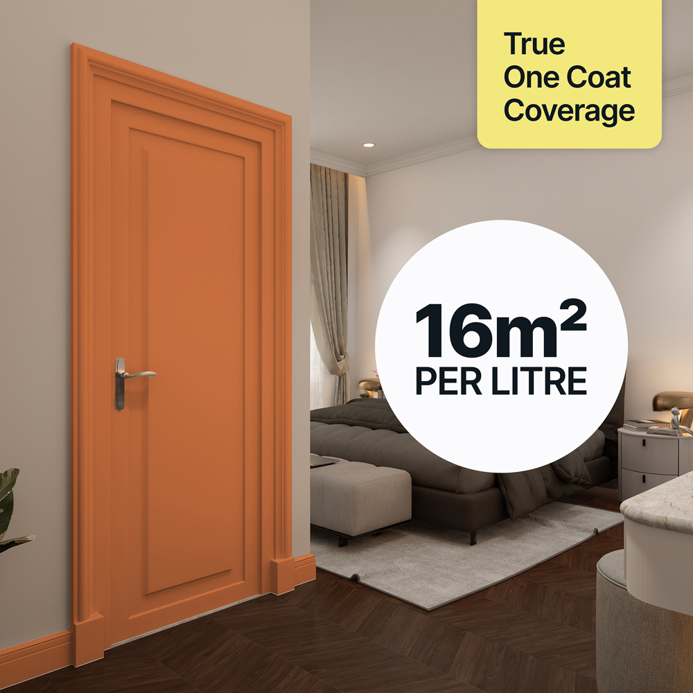 Hemway Orange Furniture and Walls Matt Chalk Paint 1L Image 4