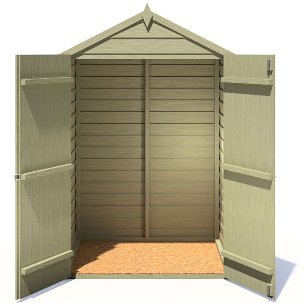 Shire 4 x 3ft Pressure Treated Overlap Garden Shed Image 4