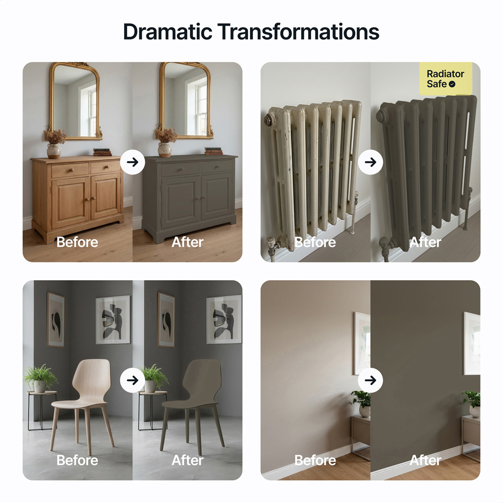Hemway Military Green Furniture and Walls Matt Chalk Paint 1L Image 5