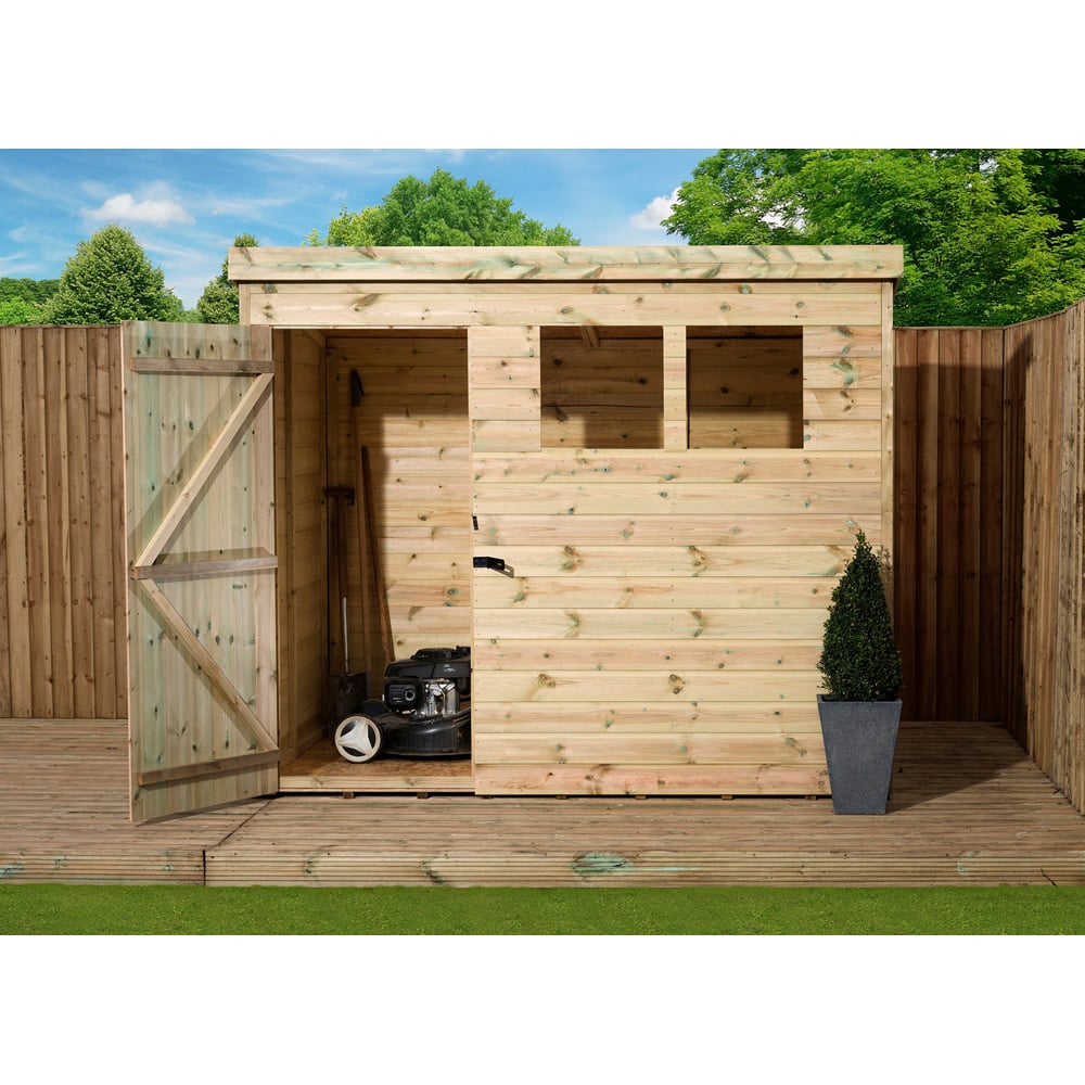 Empire Sheds 1500 7 x 3ft Tongue and Groove Wooden Pent Garden Shed Image 4